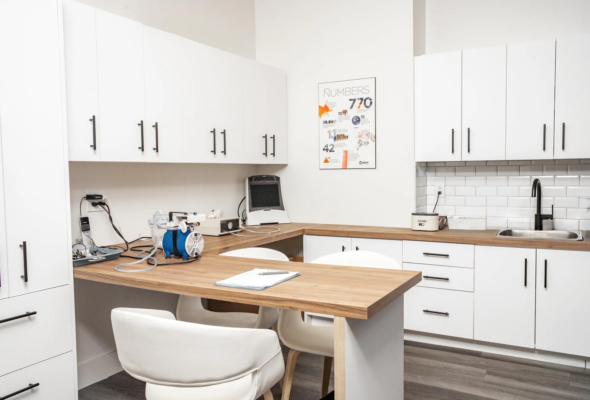 A quiet, welcoming clinic room at Toronto Hearing Consultants